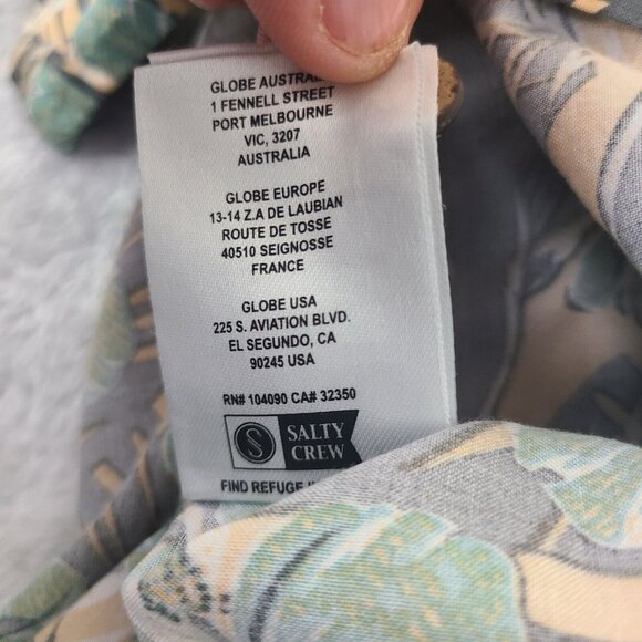 Salty Crew Island Daze Short Sleeve Woven Button-Up Shirt - Gold Size X-Large - Picture 7 of 8